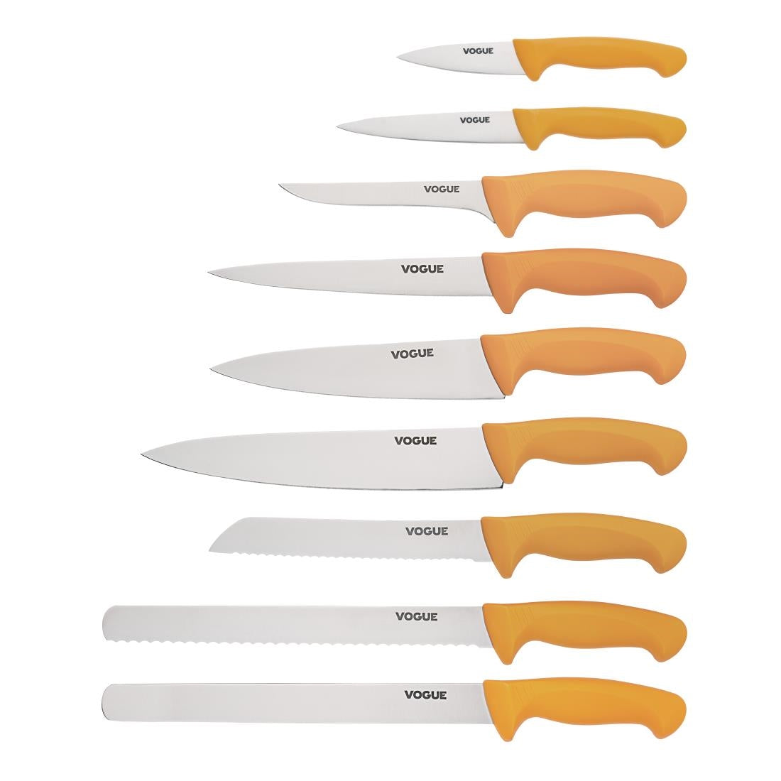 Vogue Soft Grip Pro Chef Knife Yellow 25.5cm • PAS-GH527