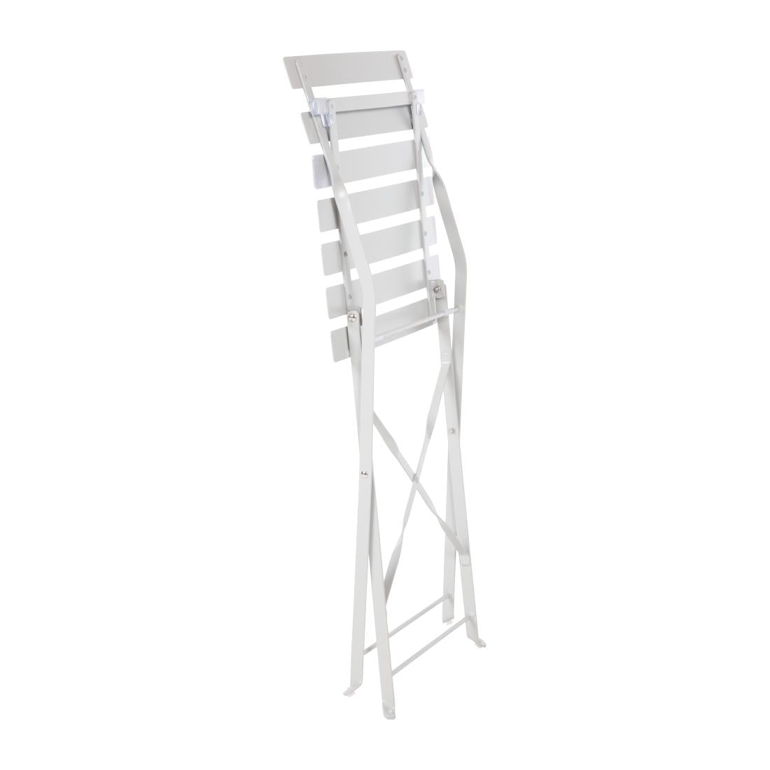 Bolero Grey Pavement Style Steel Folding Chairs (2 Pack) • PAS-GH551