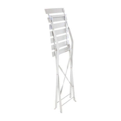 Bolero Grey Pavement Style Steel Folding Chairs (2 Pack) • PAS-GH551