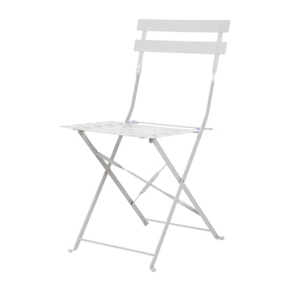 Bolero Grey Pavement Style Steel Folding Chairs (2 Pack) • PAS-GH551