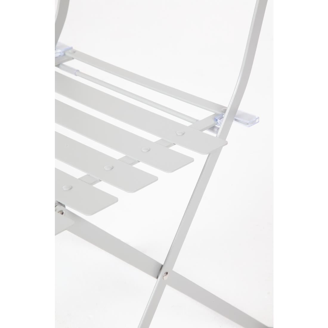 Bolero Grey Pavement Style Steel Folding Chairs (2 Pack) • PAS-GH551