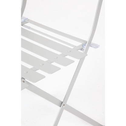 Bolero Grey Pavement Style Steel Folding Chairs (2 Pack) • PAS-GH551