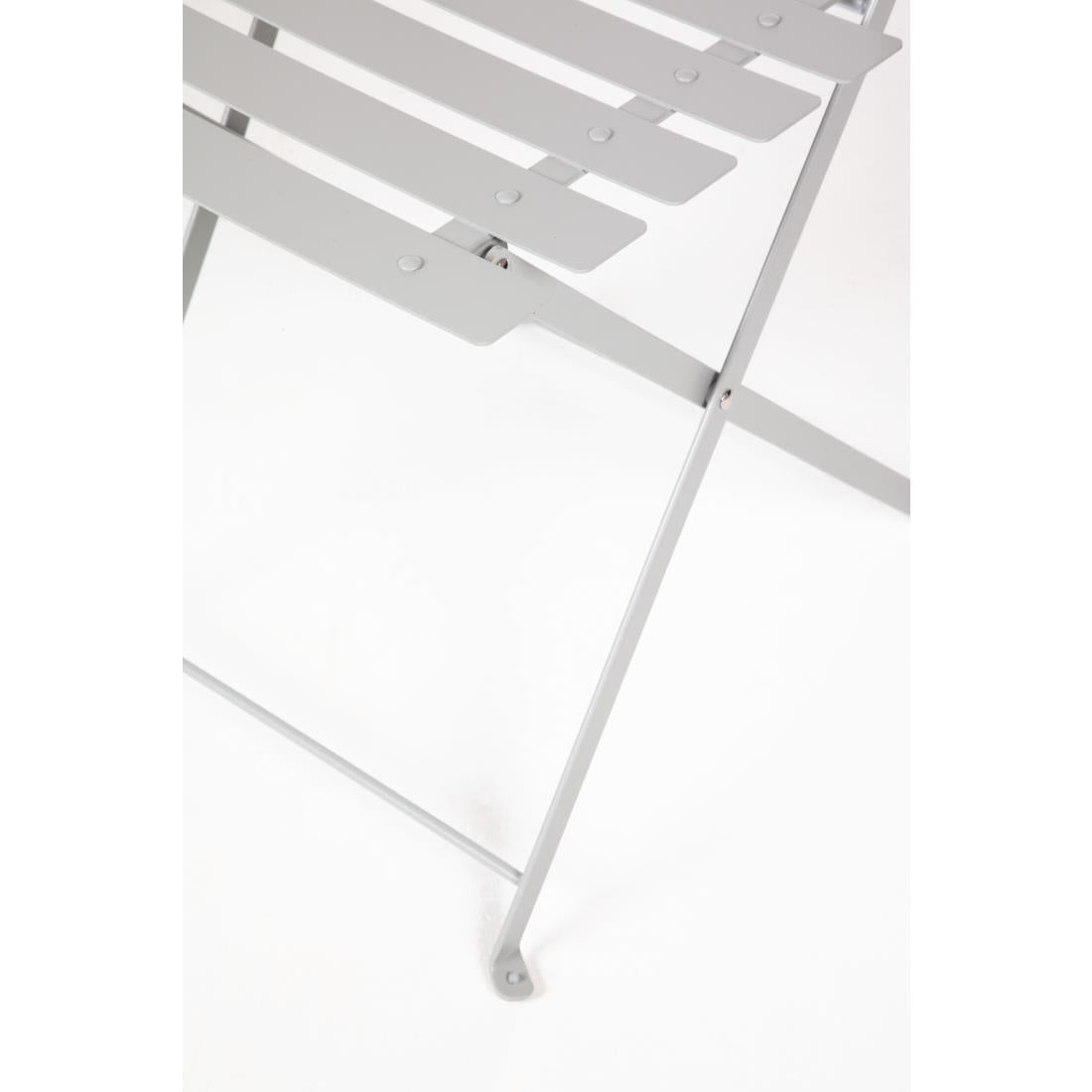 Bolero Grey Pavement Style Steel Folding Chairs (2 Pack) • PAS-GH551