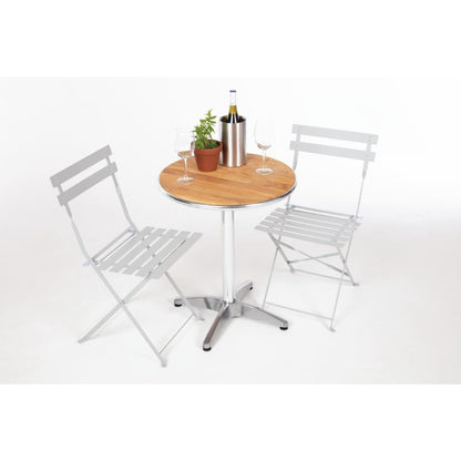 Bolero Grey Pavement Style Steel Folding Chairs (2 Pack) • PAS-GH551