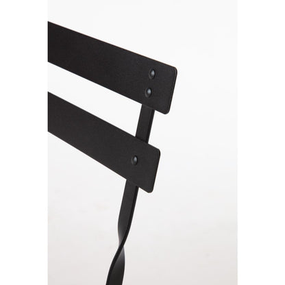 Bolero Black Pavement Style Steel Folding Chairs (Pack of 2) • PAS-GH553