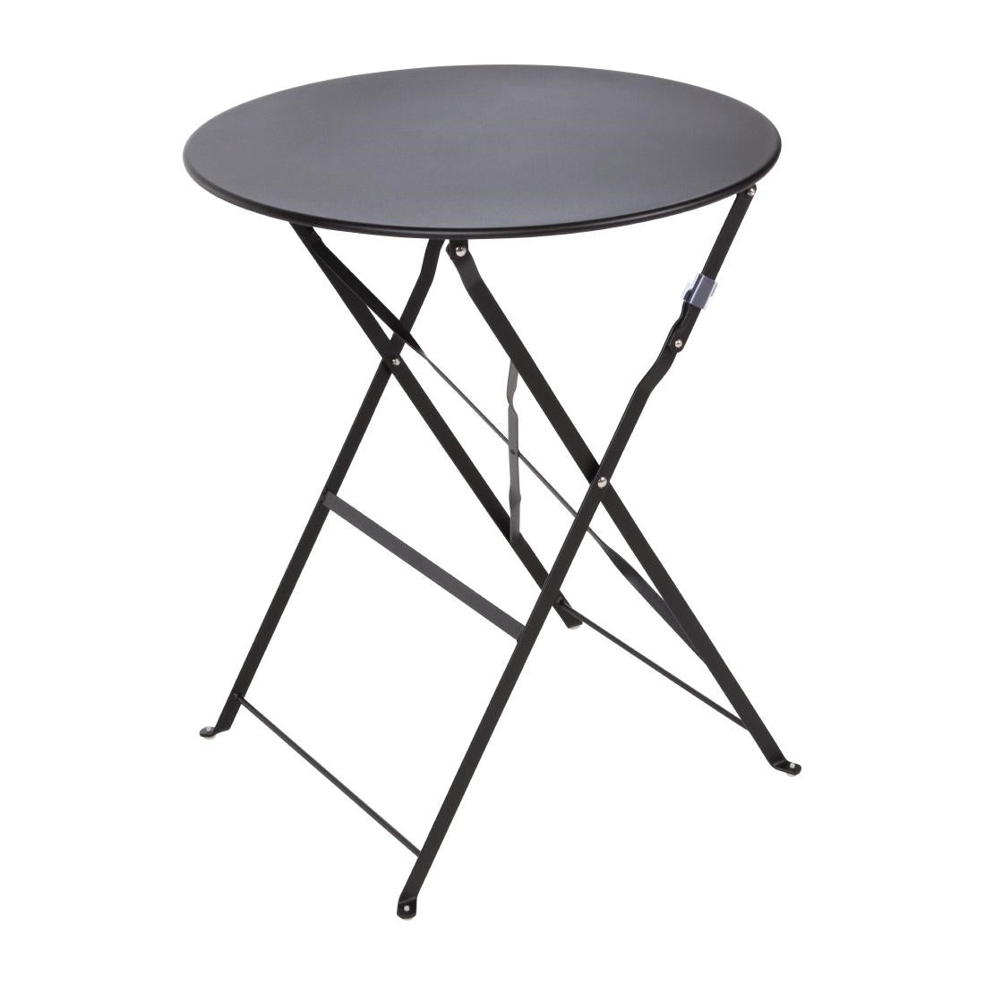 Bolero Black Pavement Style Steel Table 595mm • PAS-GH558