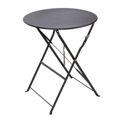 Bolero Black Pavement Style Steel Table 595mm • PAS-GH558