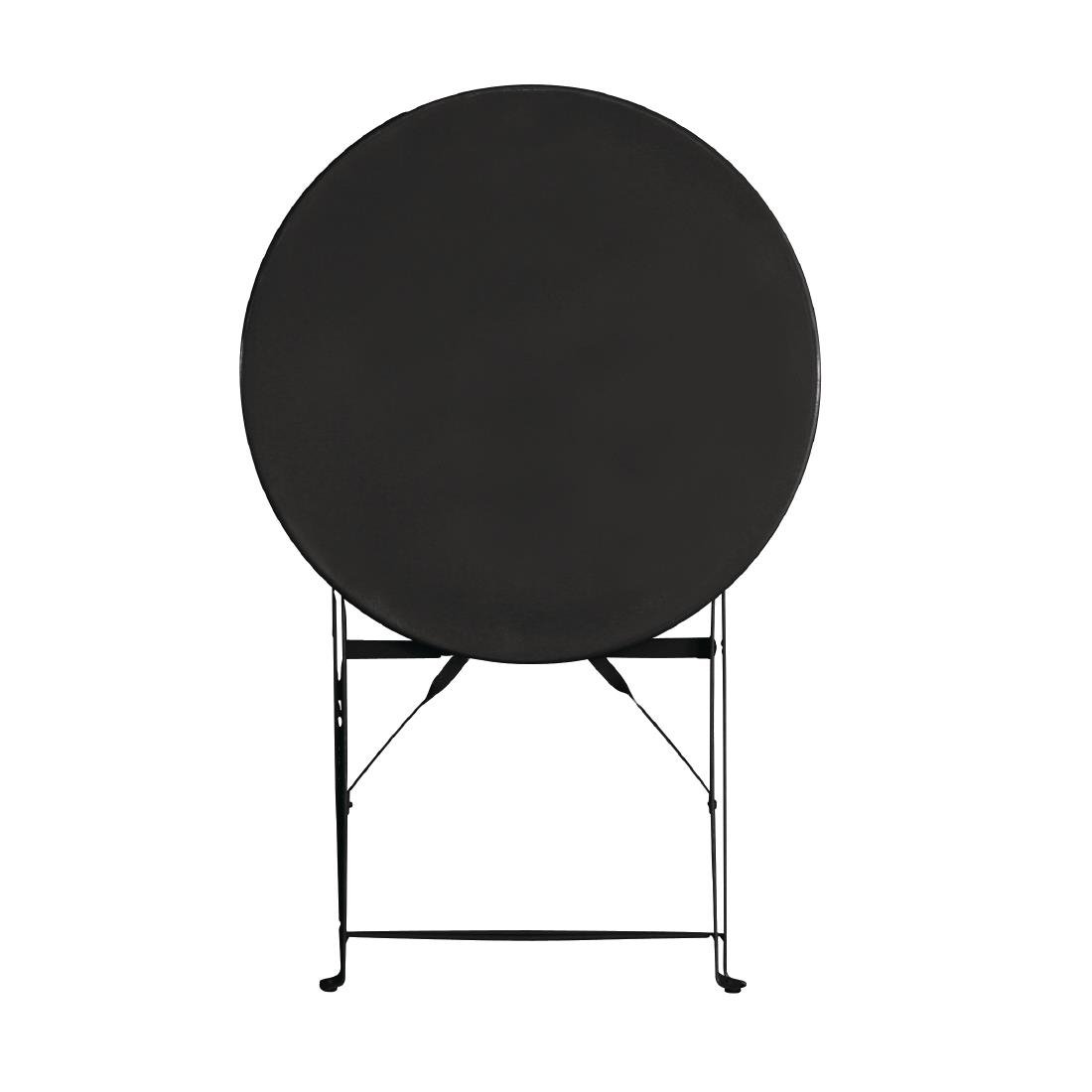 Bolero Black Pavement Style Steel Table 595mm • PAS-GH558