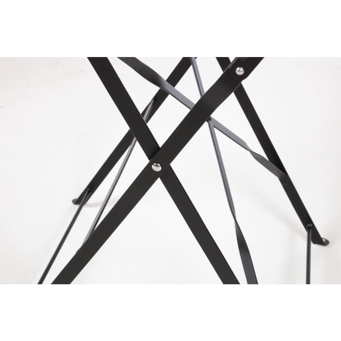 Bolero Black Pavement Style Steel Table 595mm • PAS-GH558