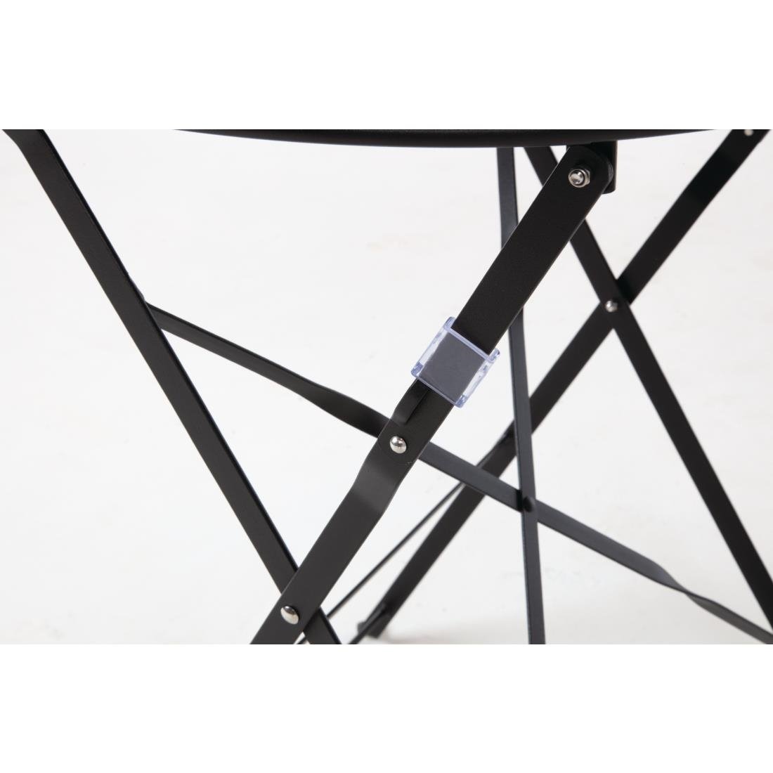 Bolero Black Pavement Style Steel Table 595mm • PAS-GH558