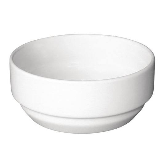 Olympia Whiteware Round Stacking Bowls 115mm (Pack of 12) • PAS-GH634