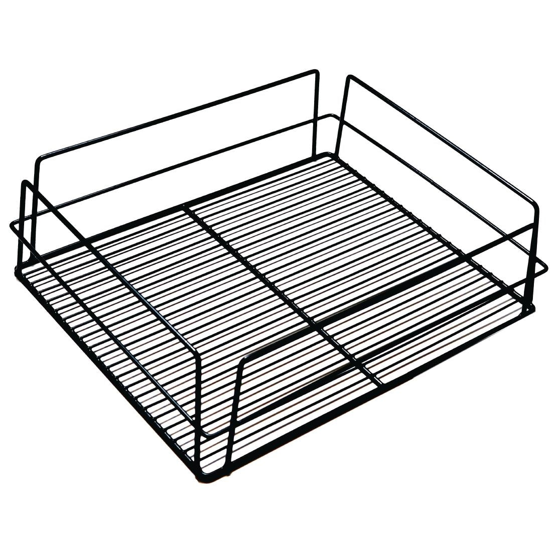 Ken Hands Glass Racks with Open Interior Black • PAS-GH689