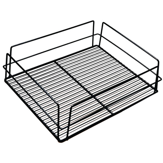 Ken Hands Glass Racks with Open Interior Black • PAS-GH689