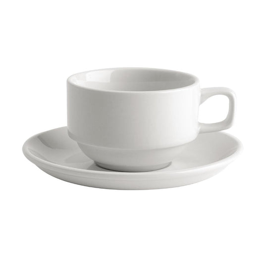 Australian Fine China Bistro Tea Saucers 150mm (72 Pack) (Dimension: 150(Ø)mm | Pack quantity: 72) • PAS-GH774