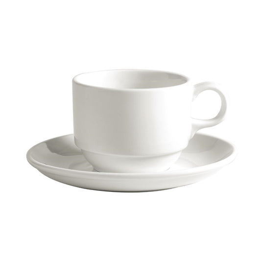 Australian Fine China Bistro Stacking Tea Cups 220ml (Capacity: 220ml | Pack Quantity: 36) • PAS-GH771