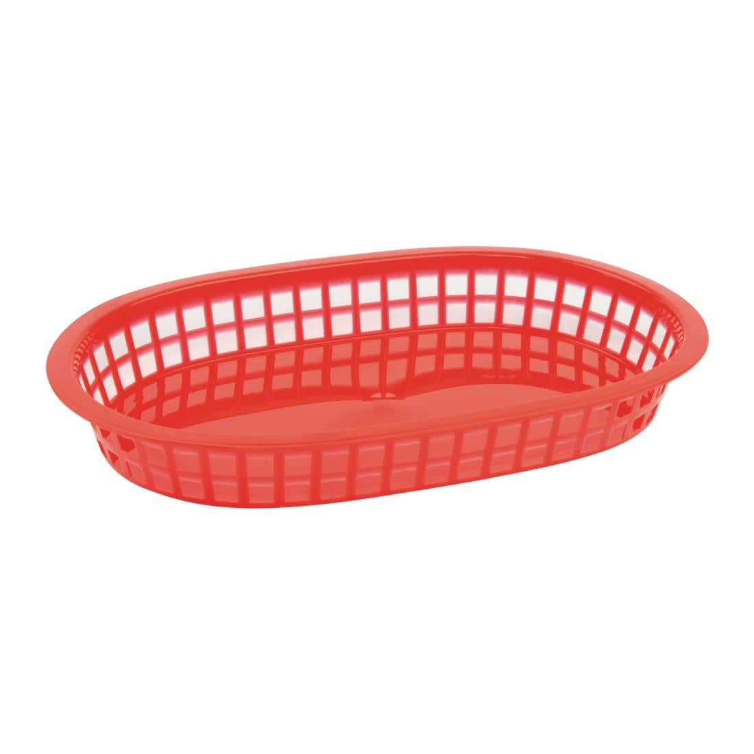 Olympia Oval Polypropylene Food Basket Red (6 Pack) • PAS-GH967