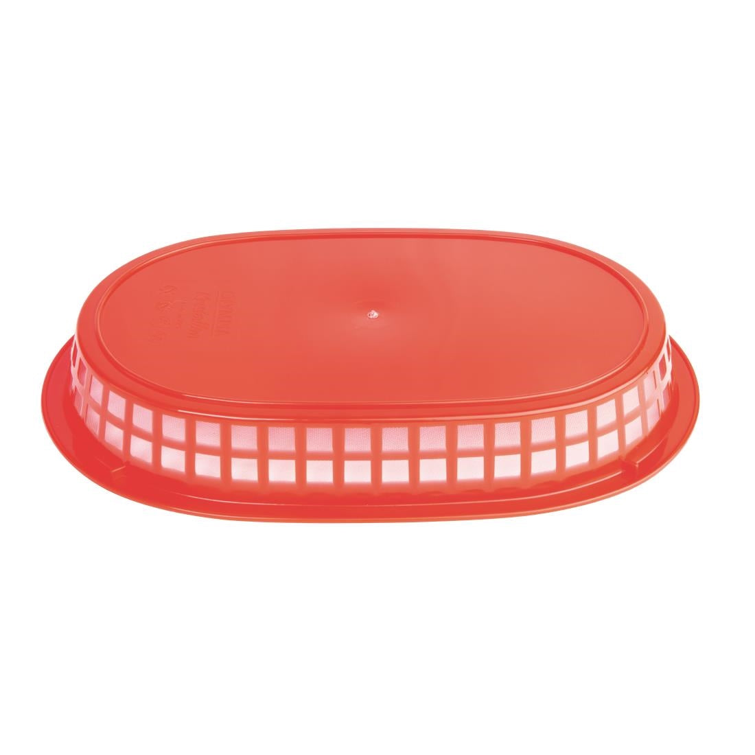 Olympia Oval Polypropylene Food Basket Red (6 Pack) • PAS-GH967