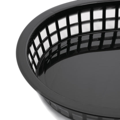 Olympia Oval Polypropylene Food Basket Black (6 Pack) (Pack of 6) • PAS-GH969