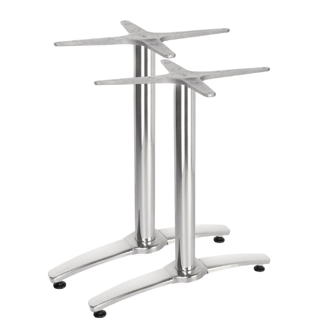 Bolero Aluminium Twin Leg Table Base (2 Pack) (Pack of 2) • PAS-GH985