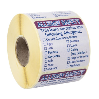 Hygiplas Allergen Food Labels (Pack of 500) • PAS-GJ058