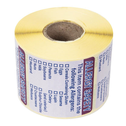 Hygiplas Allergen Food Labels (500 Pack) • PAS-GJ058