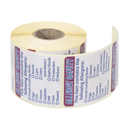 Hygiplas Allergen Food Labels (500 Pack) • PAS-GJ058