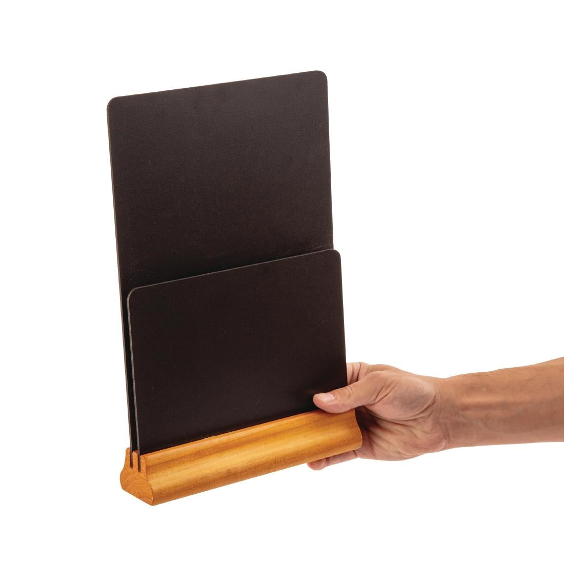 Olympia Tabletop Double Chalkboard Menu Holder • PAS-GJ096
