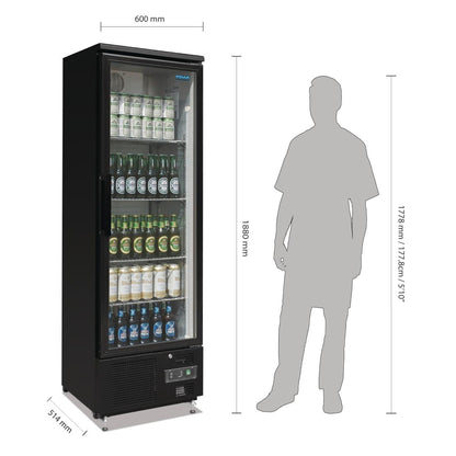 Polar G-Series Upright Back Bar Cooler with Hinged Door 307Ltr • PAS-GJ447-A