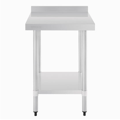 Vogue Stainless Steel Table with Splashback 600mm • PAS-GJ505