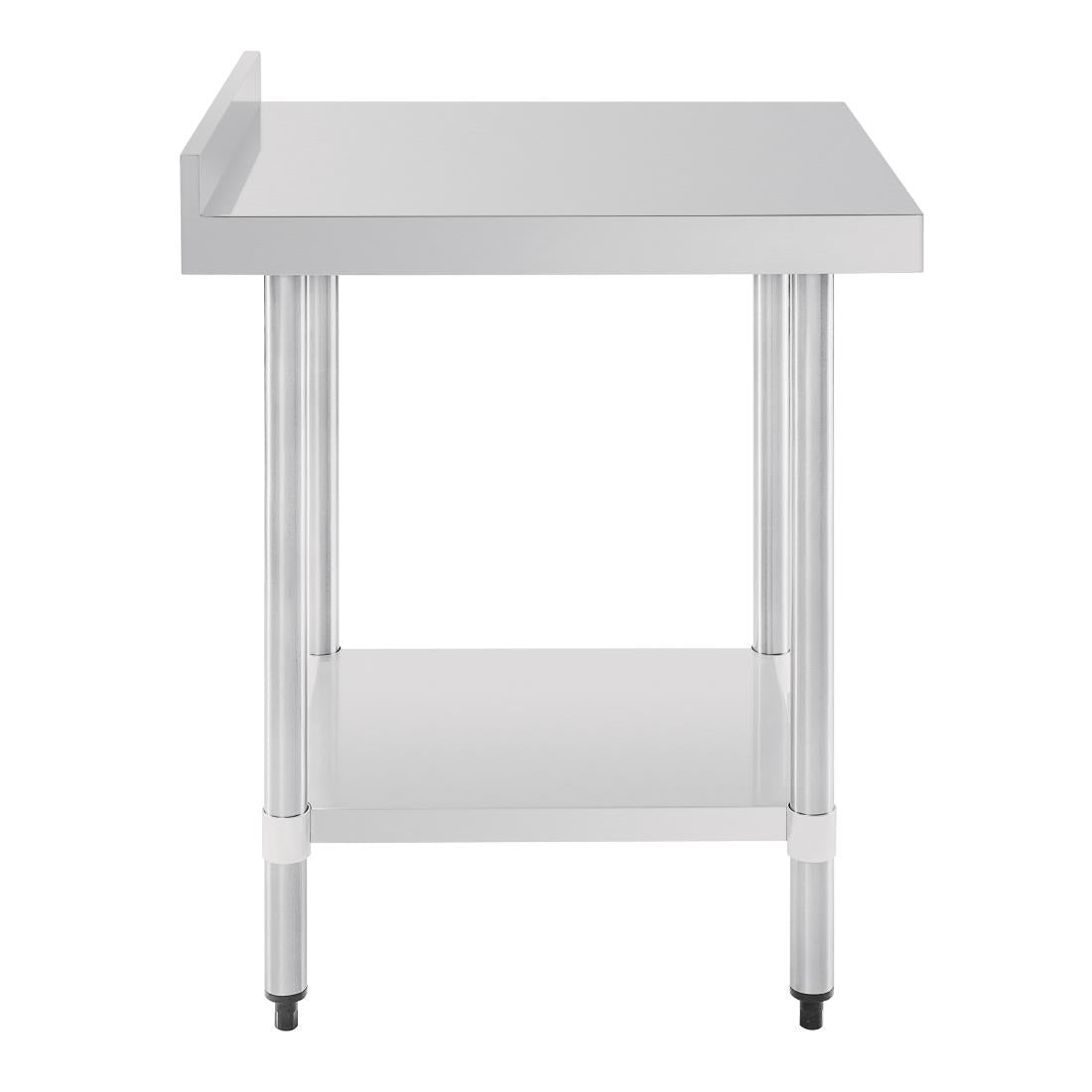 Vogue Stainless Steel Table with Splashback 600mm • PAS-GJ505