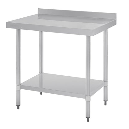 Vogue Stainless Steel Table with Splashback 900mm • PAS-GJ506