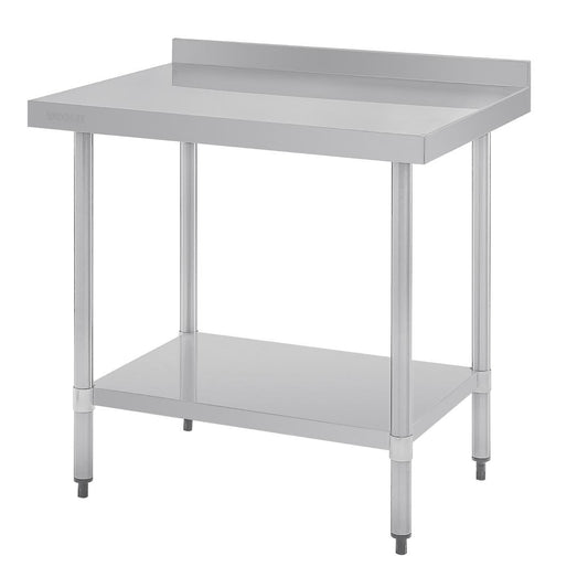Vogue Stainless Steel Table with Splashback 900mm • PAS-GJ506