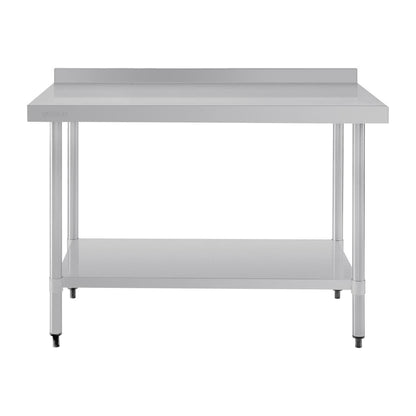 Vogue Stainless Steel Table with Splashback 1200mm • PAS-GJ507