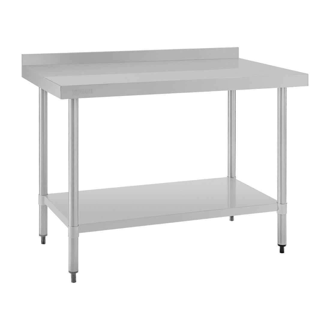 Vogue Stainless Steel Table with Splashback 1200mm • PAS-GJ507