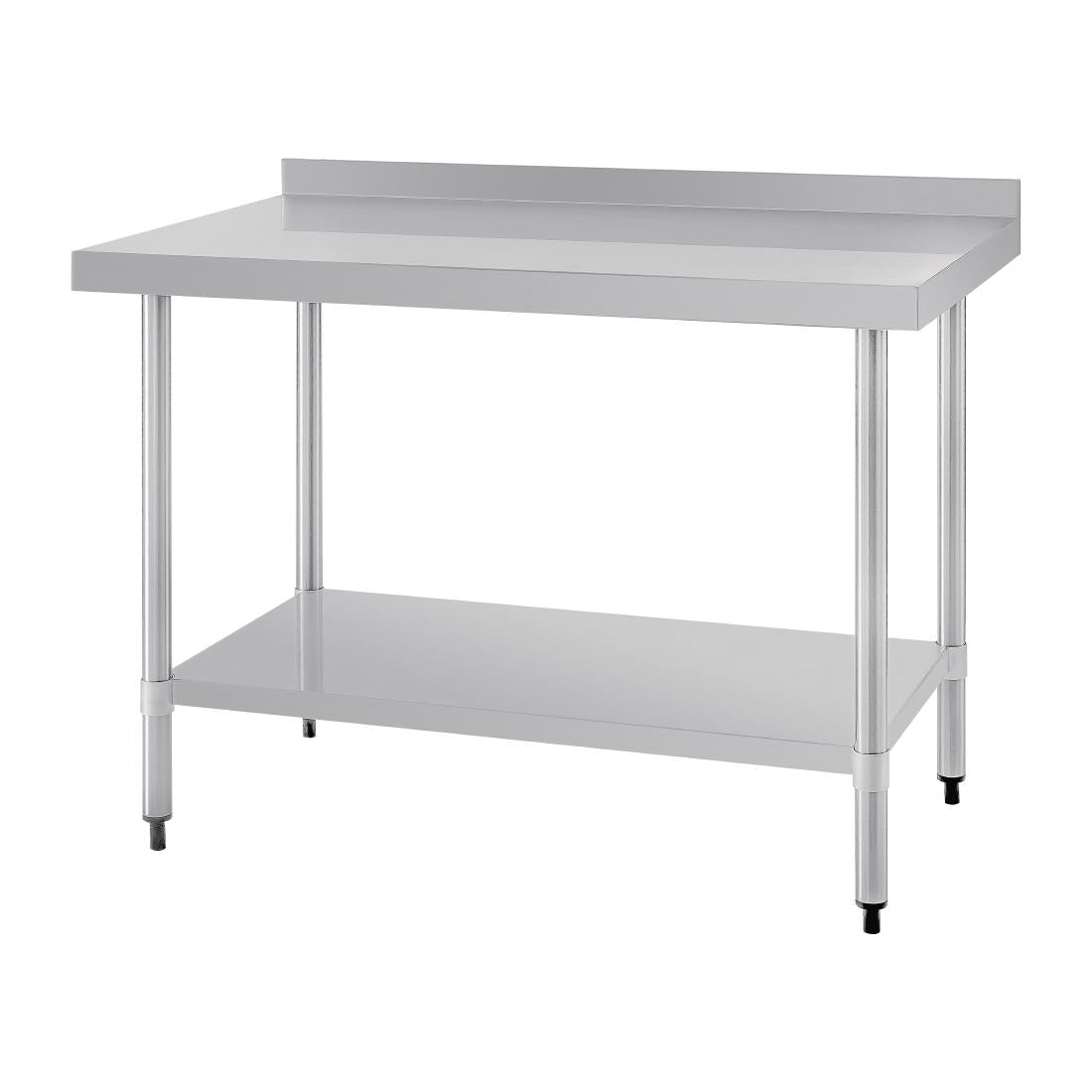 Vogue Stainless Steel Table with Splashback 1200mm • PAS-GJ507