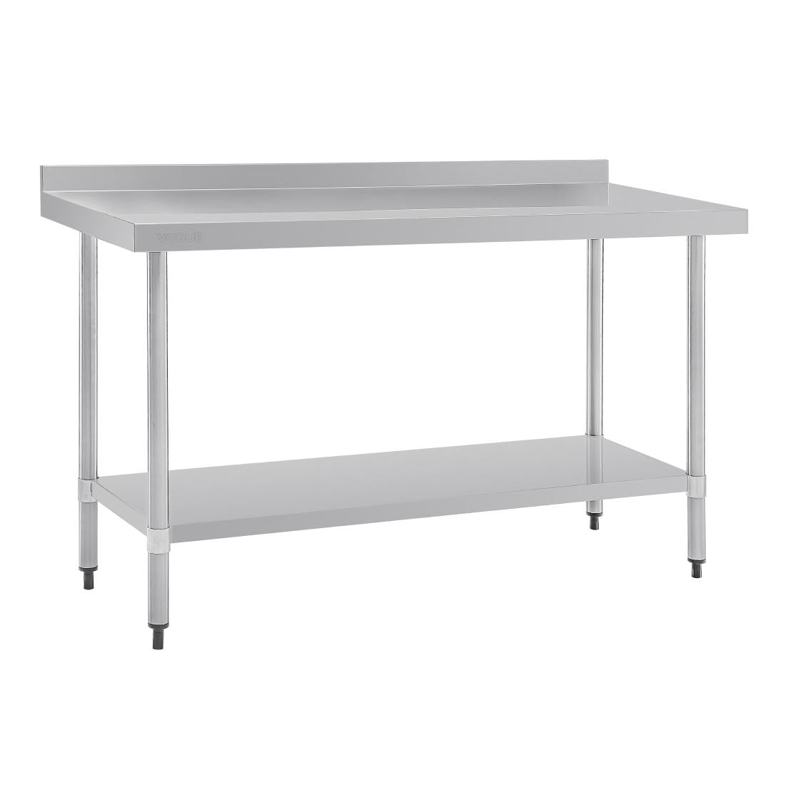 Vogue Stainless Steel Table with Splashback 1500mm • PAS-GJ508
