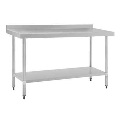 Vogue Stainless Steel Table with Splashback 1500mm • PAS-GJ508