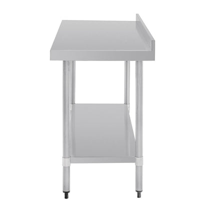 Vogue Stainless Steel Table with Splashback 1500mm • PAS-GJ508