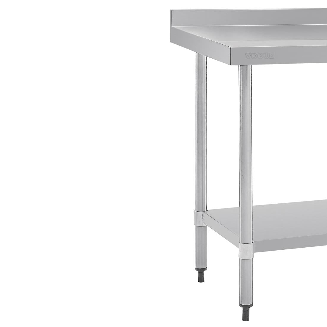 Vogue Stainless Steel Table with Splashback 1500mm • PAS-GJ508