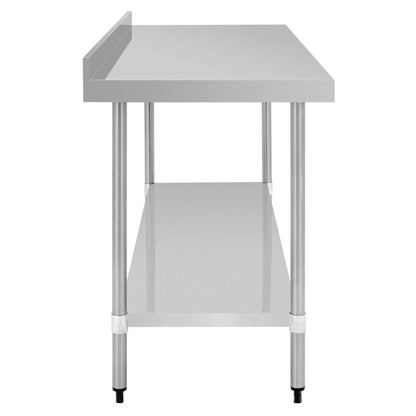 Vogue Stainless Steel Table with Splashback 1800mm • PAS-GJ509