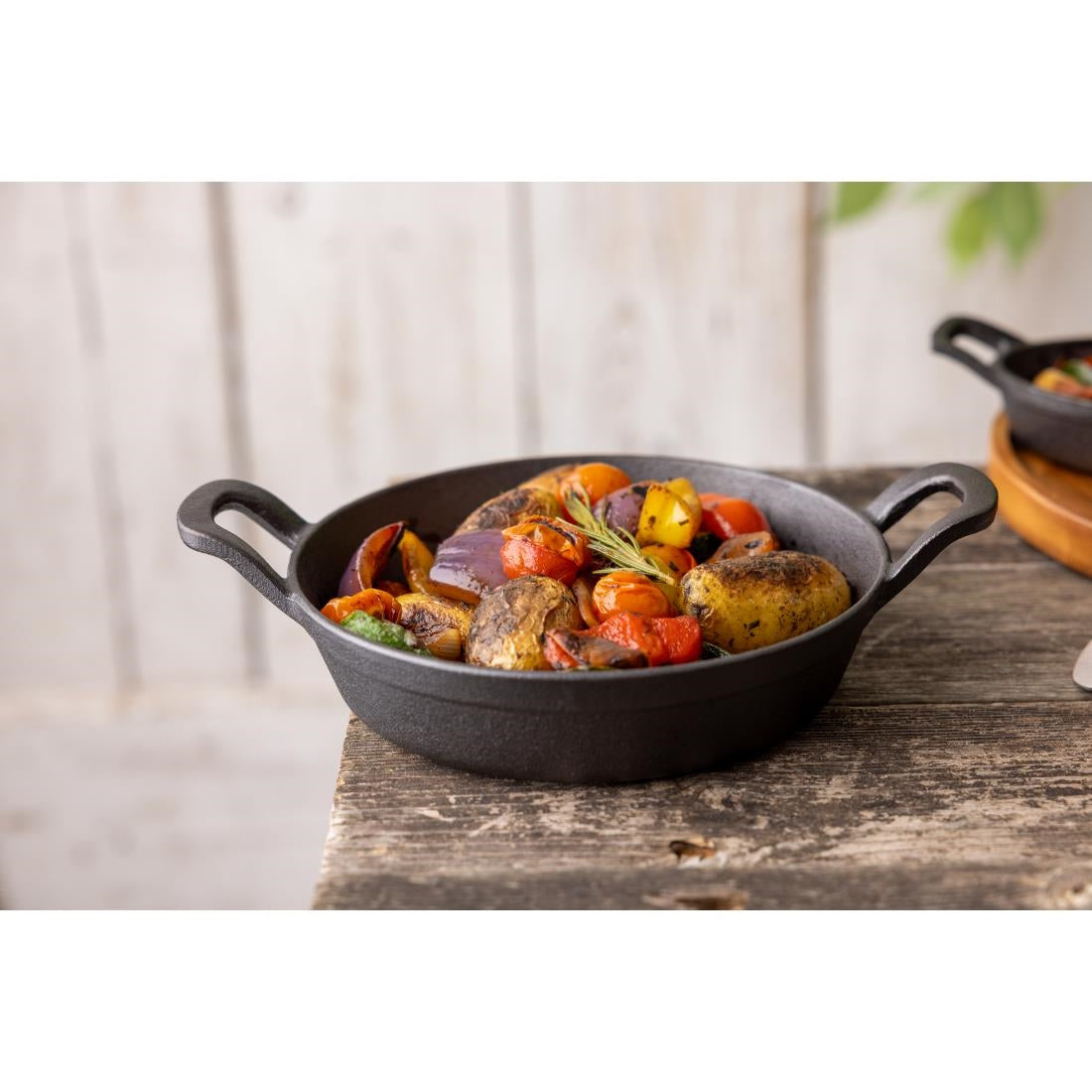 Olympia Round Cast Iron Eared Dish • PAS-GJ554