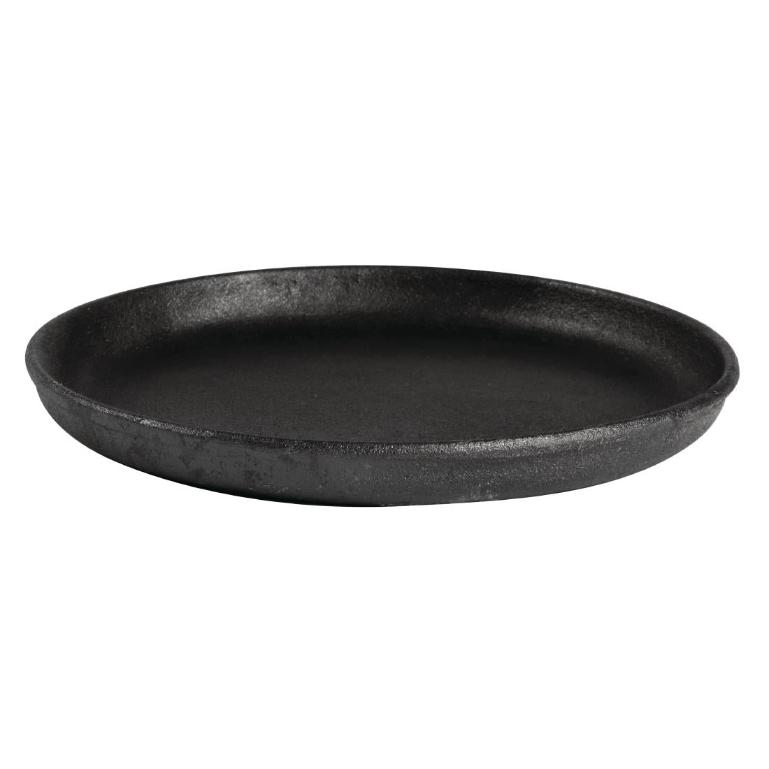 Olympia Round Cast Iron Sizzle Platter 220mm (220(Ø)x30(H)mm) • PAS-GJ556