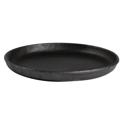 Olympia Round Cast Iron Sizzle Platter 220mm (220(Ø)x30(H)mm) • PAS-GJ556