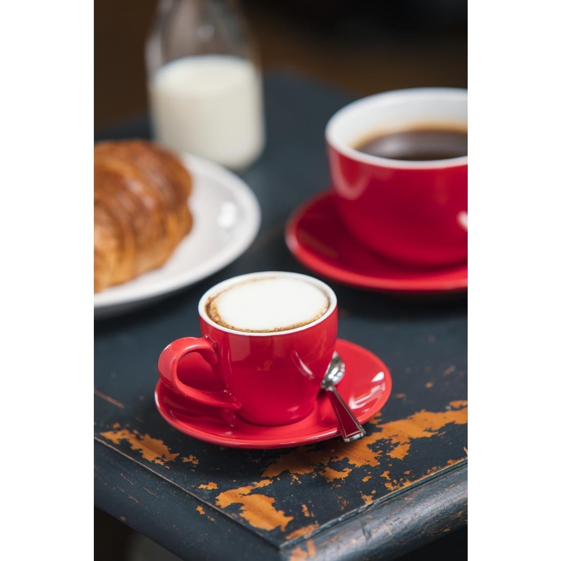 Olympia Cafe Espresso Saucer Red (12 Pack) (Pack of 12) • PAS-GK085