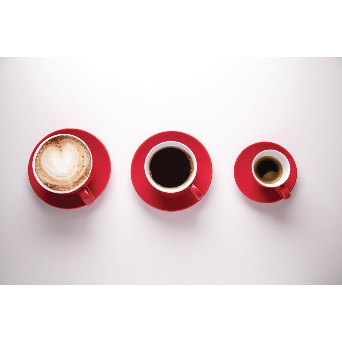Olympia Cafe Espresso Cup Red - 100ml 3.38fl oz (12 Pack) • PAS-GK070