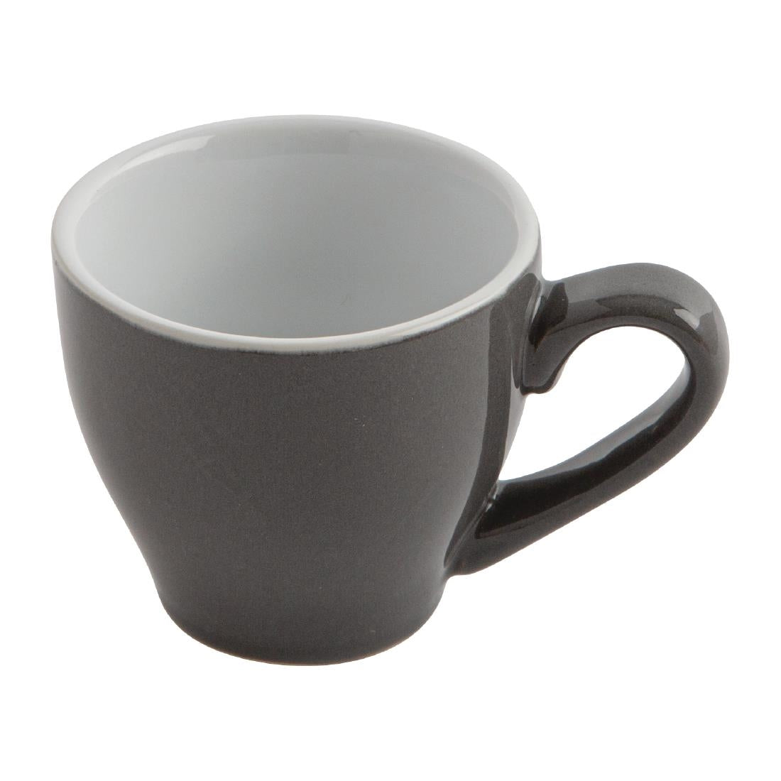 Olympia Cafe Espresso Cup Charcoal - 100ml 3.38fl oz (12 Pack) • PAS-GK072