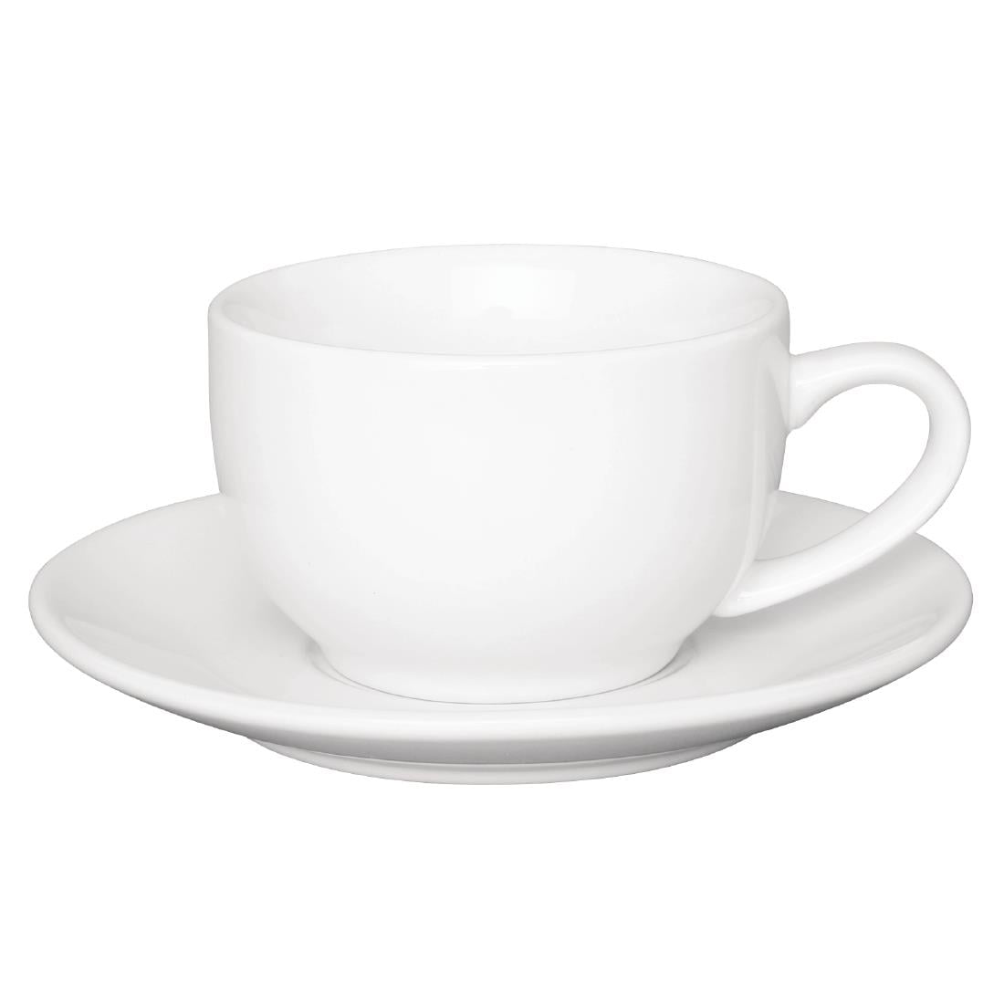 Olympia Cafe Saucer White (Fits CB468 and CE537 Pack) - 158mm (12 Pack) (Pack of 12) • PAS-GL048