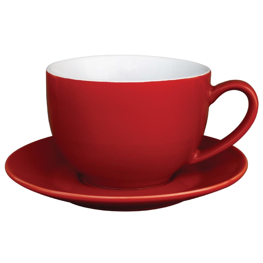 Olympia Cafe Cappuccino Cup Red - 340ml 11.5fl oz (12 Pack) • PAS-GK076