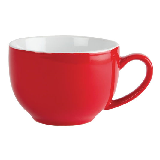 Olympia Cafe Cappuccino Cup Red - 340ml 11.5fl oz (12 Pack) • PAS-GK076