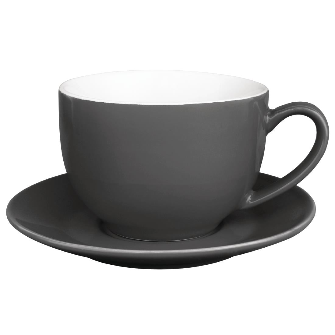 Olympia Cafe Cappuccino Cup Charcoal - 340ml (12 Pack) (Pack of 12) • PAS-GK078